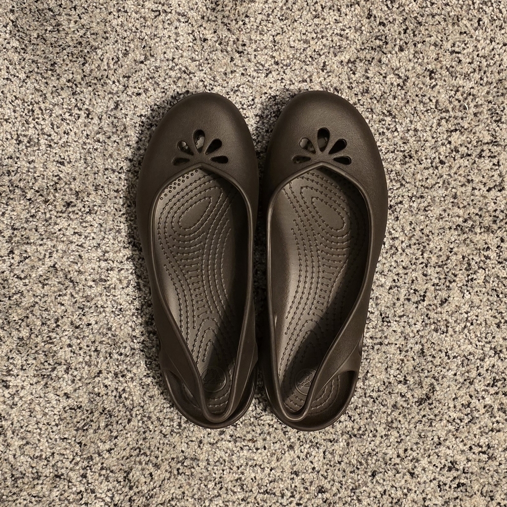 CROCS Women's Dark Brown Flats